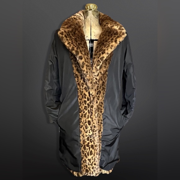 ⚡️KENSIE⚡️ Reversible Leopard Faux Fur Coat - Picture 8 of 15
